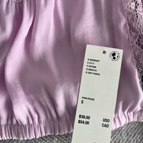 Urban Outfitters Pink Lace Tie Top - Picture 3 of 8